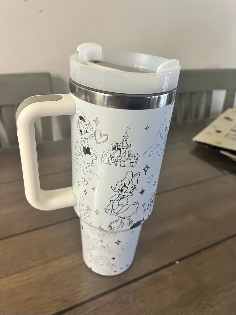 Stanley White Disney Character Travel Mug with Handle